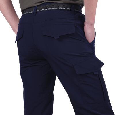 Men's Cargo Trousers – Multi-Pocket Pants for Outdoor Work and Casual Wear Blue