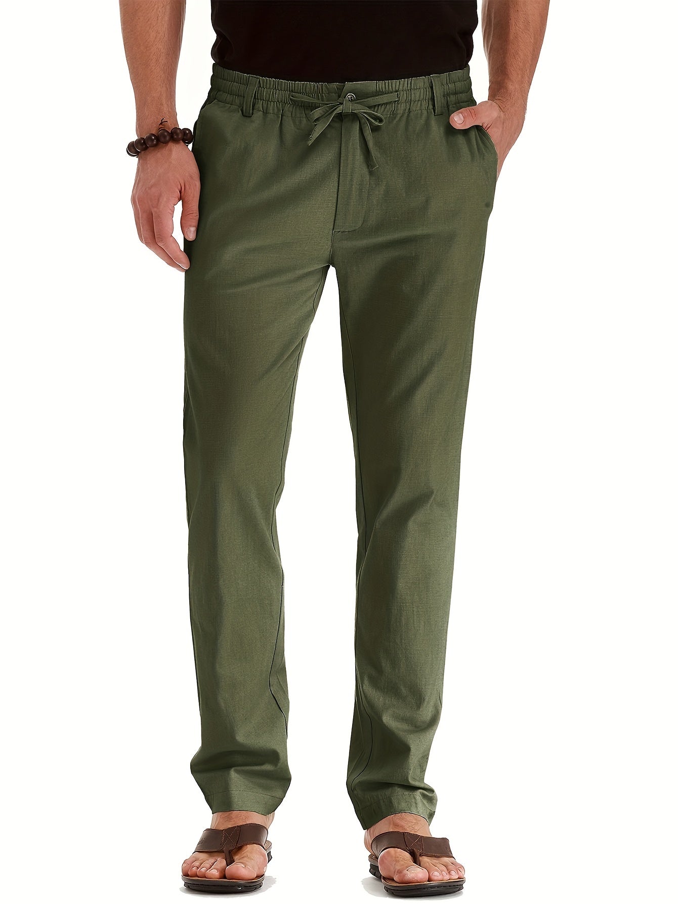 Men's Drawstring Trousers – Comfortable Lightweight Casual Pants for Everyday Wear