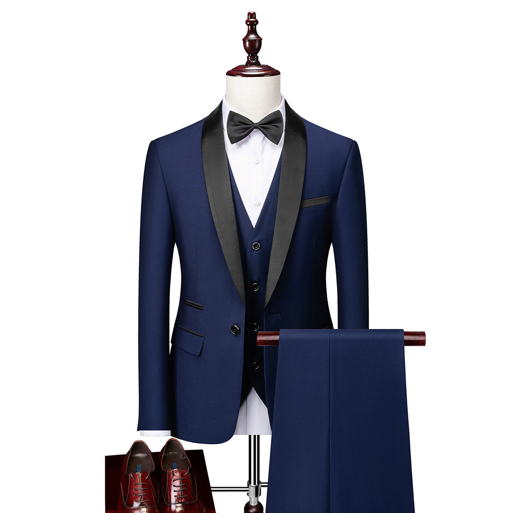 Men's Slim Fit Suit Set – 3-Piece Stylish Suit for Weddings and Formal Events Blue