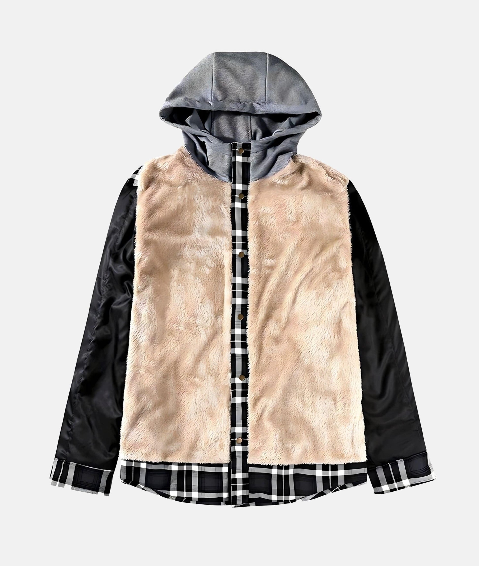Men's Flannel Jacket – Checked Warm Casual Outerwear for Fall and Winter