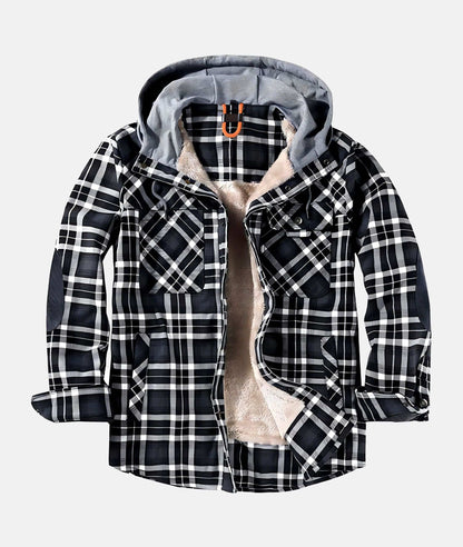 Men's Flannel Jacket – Checked Warm Casual Outerwear for Fall and Winter