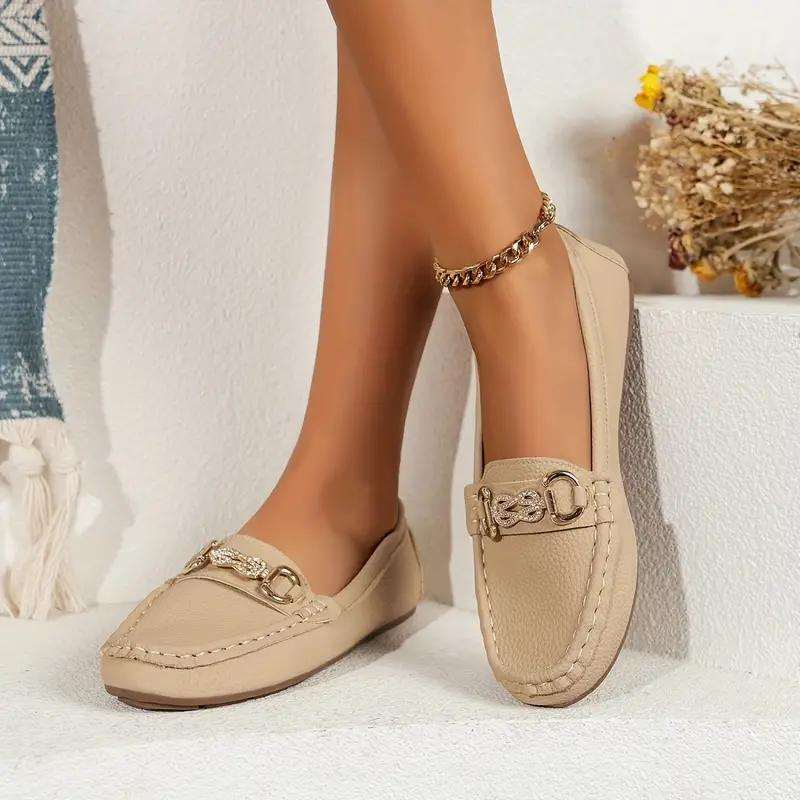 Women's Loafers – Stylish Flat Shoes for Comfort and Everyday Wear Khaki