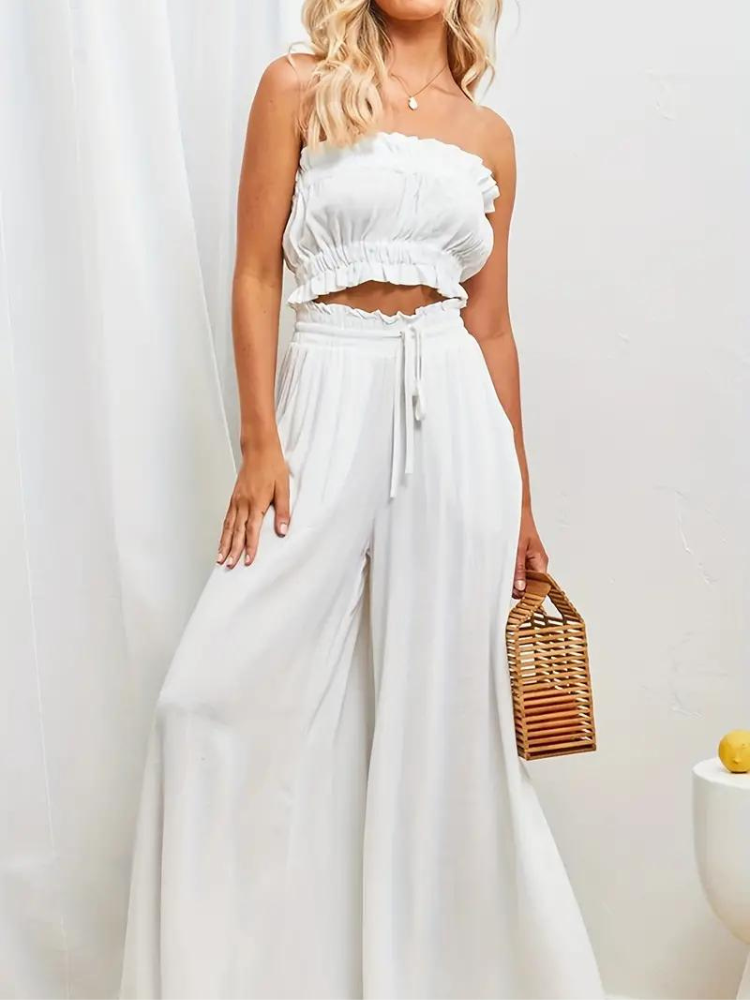 High-Waisted Trousers for Women - Stylish, Comfortable, and Chic Fit Pants White