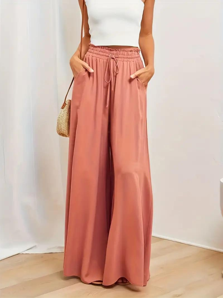 High-Waisted Trousers for Women - Stylish, Comfortable, and Chic Fit Pants Pink