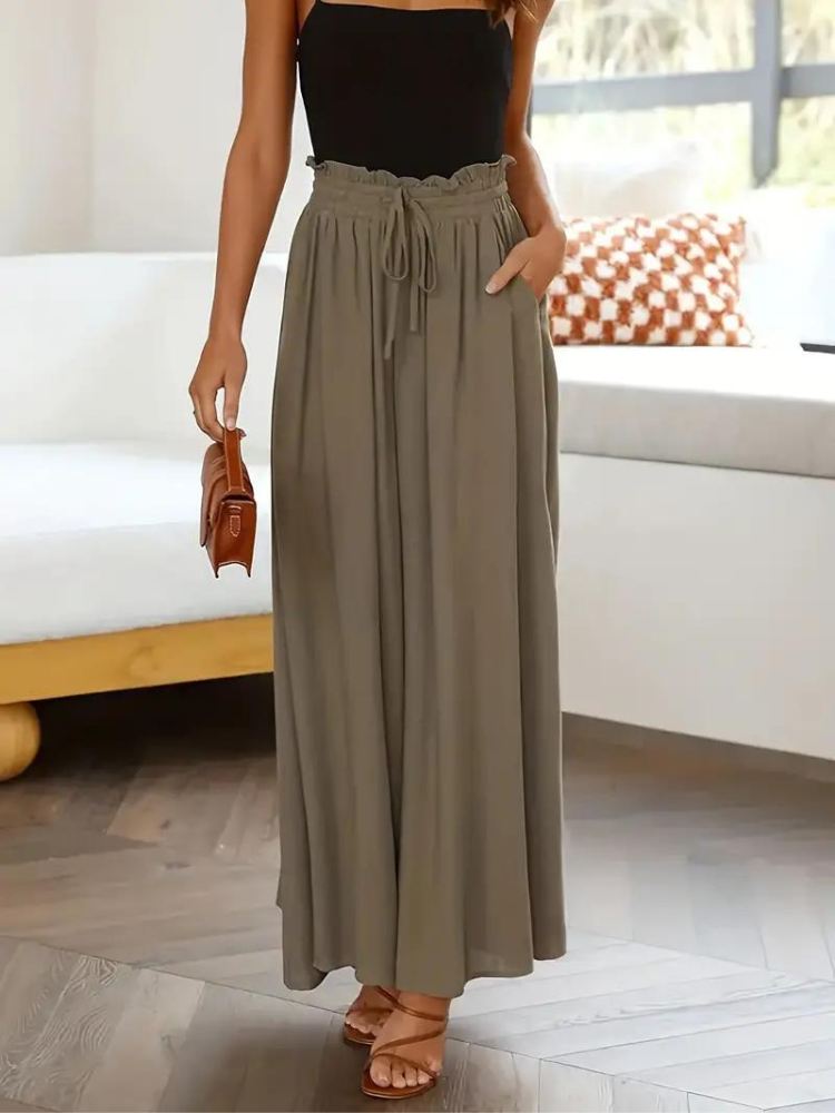 High-Waisted Trousers for Women - Stylish, Comfortable, and Chic Fit Pants Brown