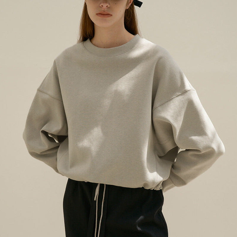 Women's Sweatshirt – Cozy Round Neck Pullover for Casual Wear and Comfort Grey