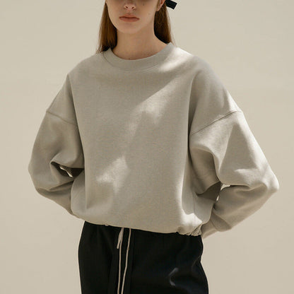 Women's Sweatshirt – Cozy Round Neck Pullover for Casual Wear and Comfort Grey