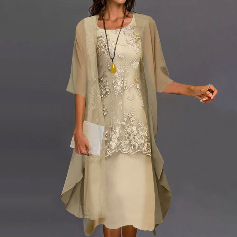 Women's Cardigan and Dress Set – Stylish Knit Cardigan with Elegant Dress for Any Occasion Yellow