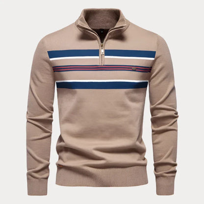 Men's Roll Neck Jumper – Warm Knit Sweater for Casual and Smart Outfits Khaki