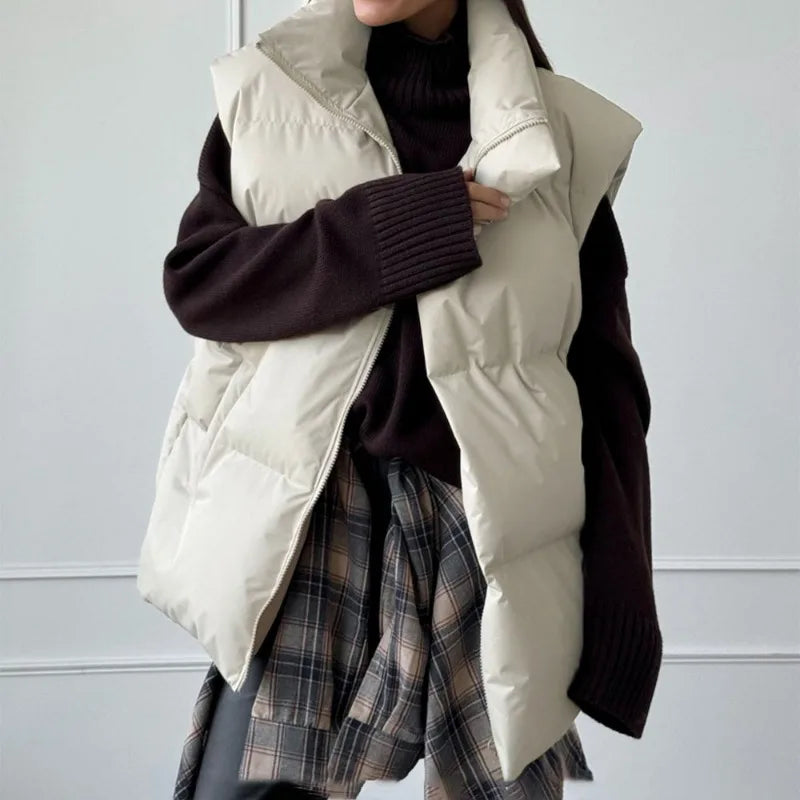 Women's Puffer Gilet – Stylish Quilted Vest for Cold Weather Fashion