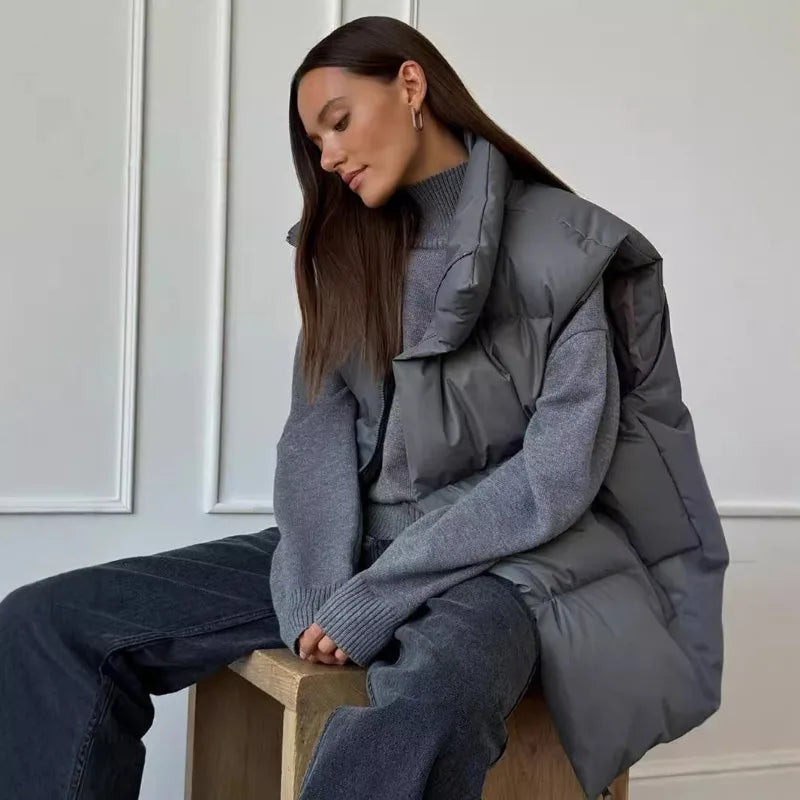 Women's Puffer Gilet – Stylish Quilted Vest for Cold Weather Fashion