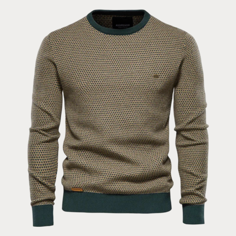 Men's Casual Knit Sweater – Soft Lightweight Pullover for Everyday Wear Green