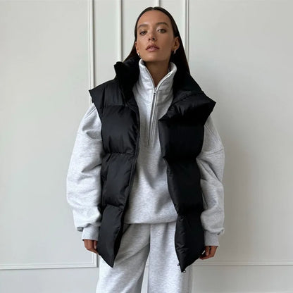 Women's Puffer Gilet – Stylish Quilted Vest for Cold Weather Fashion