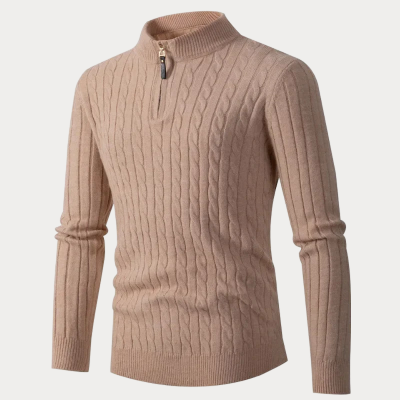 Men's Casual Knitted Sweater – Cozy Lightweight Pullover for Everyday Wear Khaki