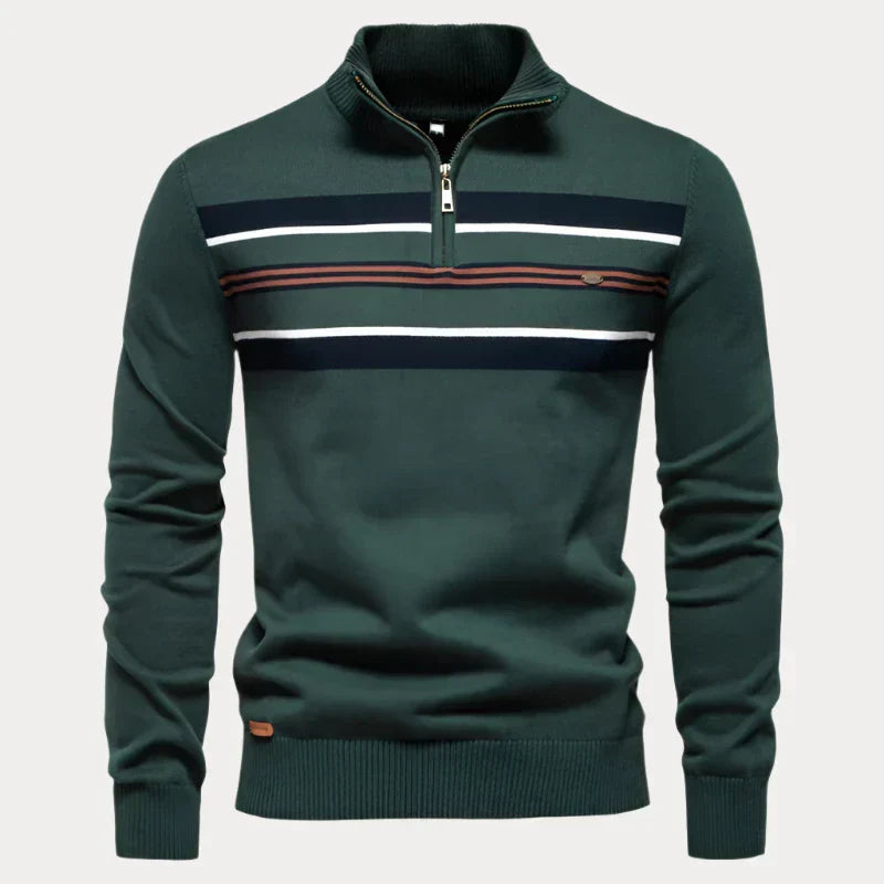 Men's Roll Neck Jumper – Warm Knit Sweater for Casual and Smart Outfits Green
