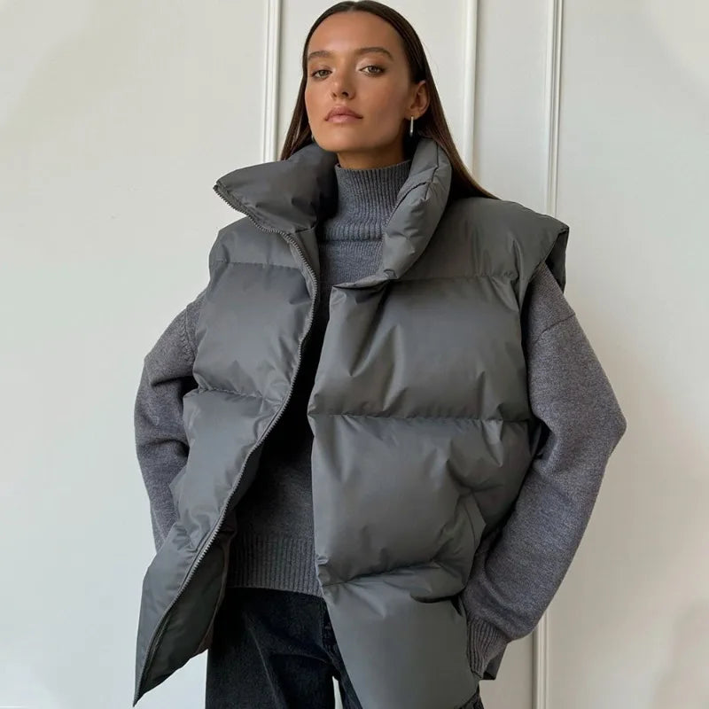 Women's Puffer Gilet – Stylish Quilted Vest for Cold Weather Fashion