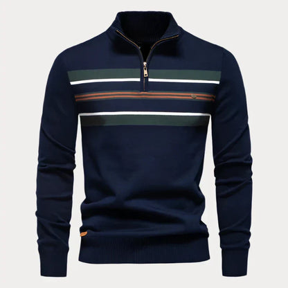 Men's Roll Neck Jumper – Warm Knit Sweater for Casual and Smart Outfits Navy Blue