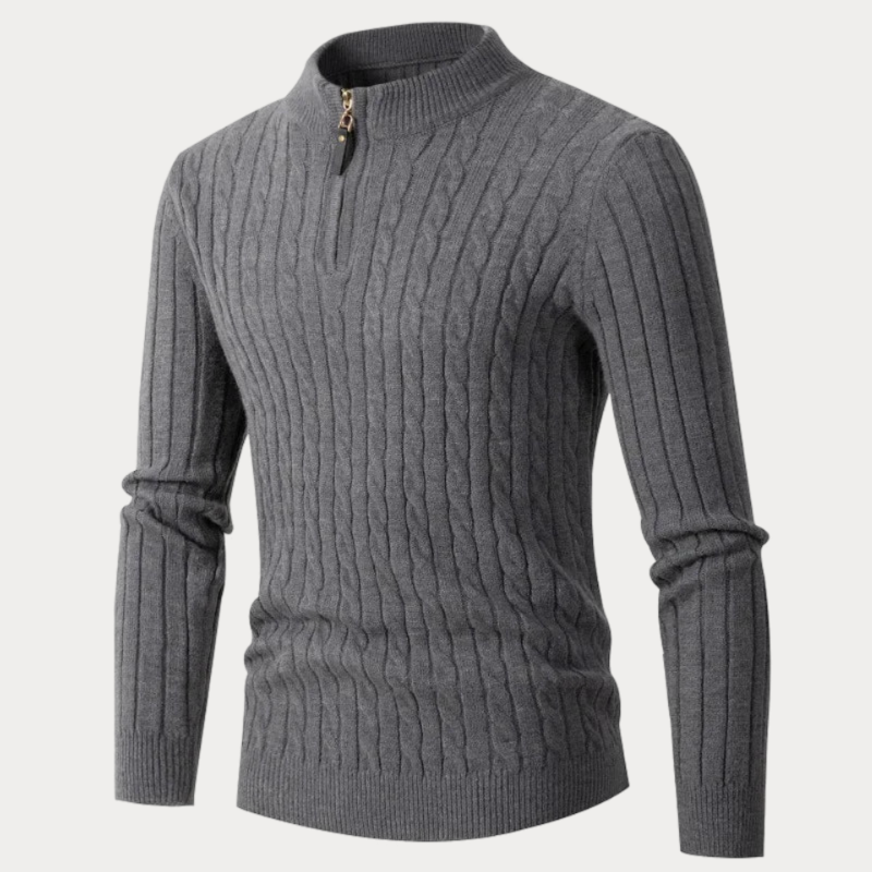 Men's Casual Knitted Sweater – Cozy Lightweight Pullover for Everyday Wear Grey
