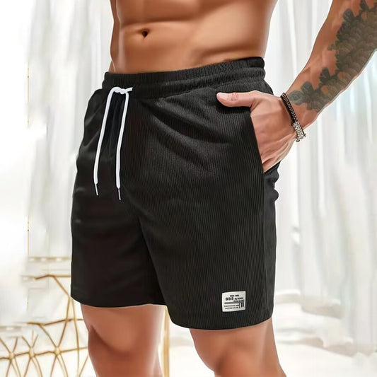 Men's Casual Shorts – Lightweight Cotton Shorts for Summer Outdoor Wear Black