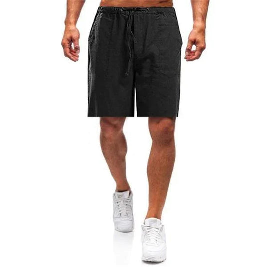 Men's Drawstring Shorts – Lightweight Casual Shorts for Summer & Travel Black